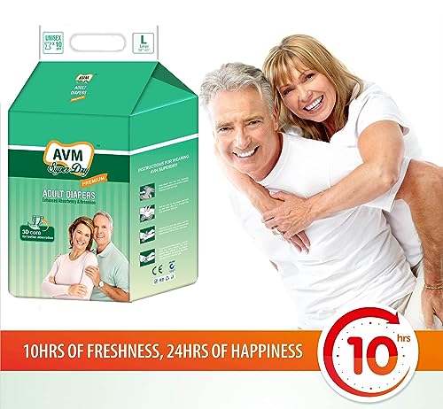 AVM Adult Diapers - 10 Hours of Freshness