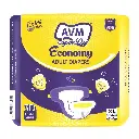 AVM Super Dry Economy Adult Diaper XL size | Waist (48"-68" | 121-172 cms) 10 Pcs/1 Pack
